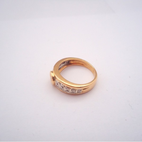 BAGUE JONC DIAMANTS EN OR 18K