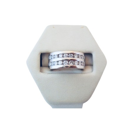 BAGUE ANNEAU DIAMANTS EN OR 18K