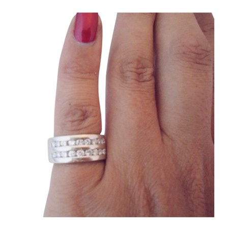 BAGUE ANNEAU DIAMANTS EN OR 18K