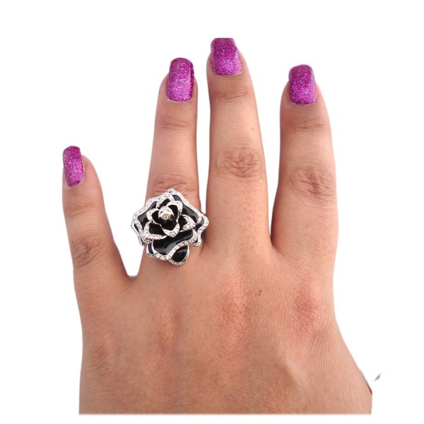 BAGUE ROSE OR 18K EMAIL ET DIAMANTS