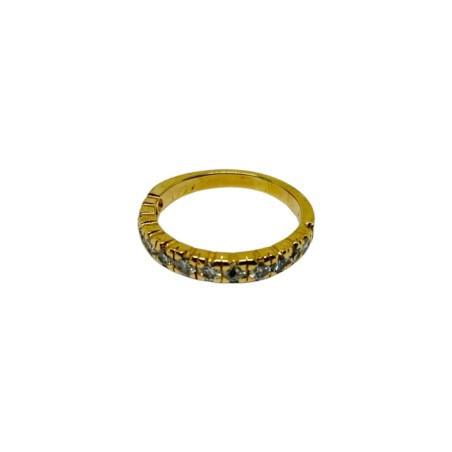 BAGUE DEMI-ALLIANCE DIAMANTS EN OR 18K