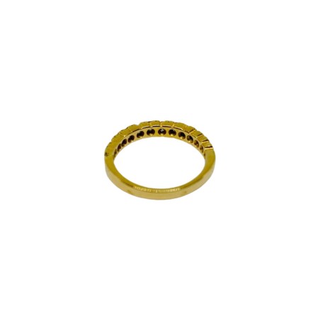 BAGUE DEMI-ALLIANCE DIAMANTS EN OR 18K