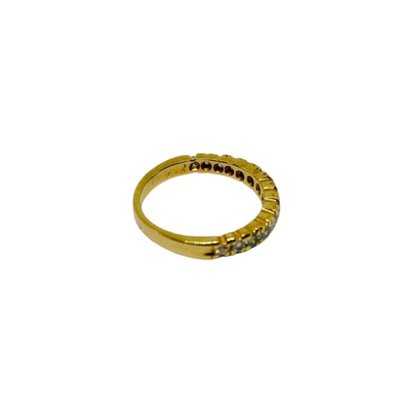 BAGUE DEMI-ALLIANCE DIAMANTS EN OR 18K