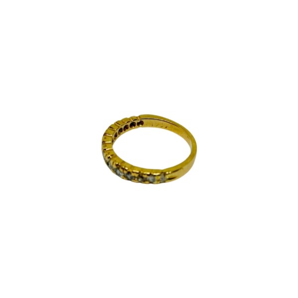 BAGUE DEMI-ALLIANCE DIAMANTS EN OR 18K