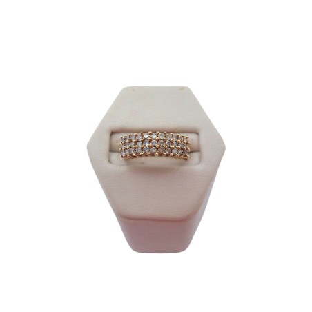 BAGUE JONC EN OR 18K, DIAMANTS.