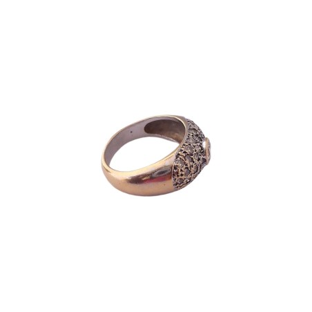 BAGUE EN OR 18K, DIAMANTS.