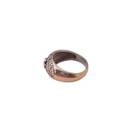 BAGUE EN OR 18K, DIAMANTS.