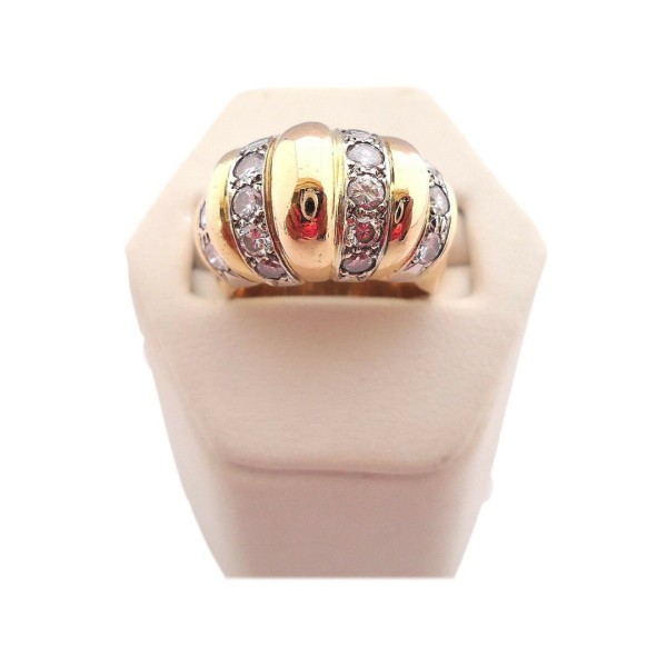 BAGUE EN OR 18K ORNEE DE 18 DIAMANTS