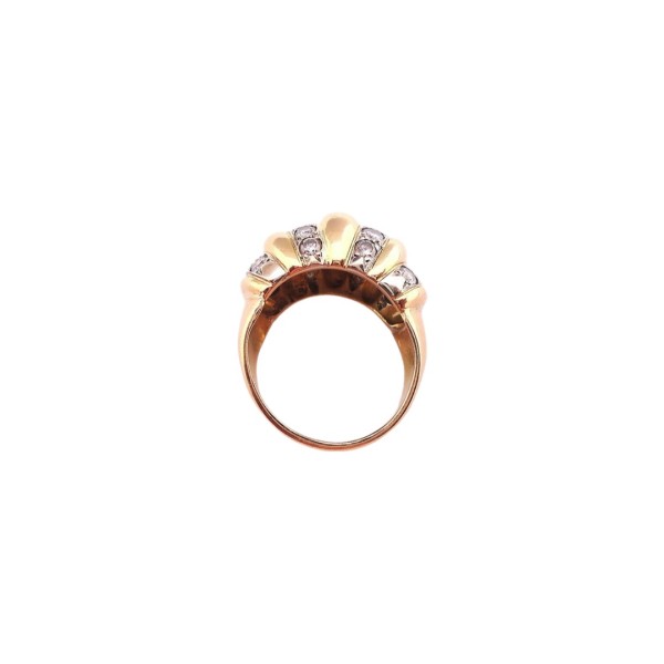 BAGUE EN OR 18K ORNEE DE 18 DIAMANTS