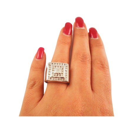 BAGUE CHEVALIERE EN OR 18K DIAMANTS