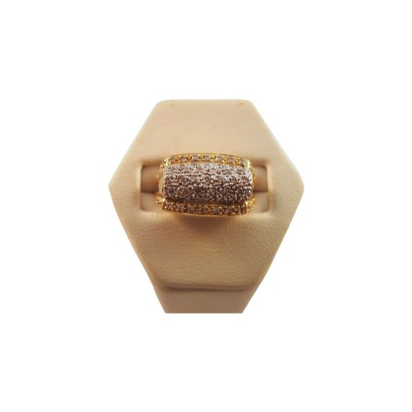 BAGUE ROULEAU EN OR 18K, DIAMANTS.