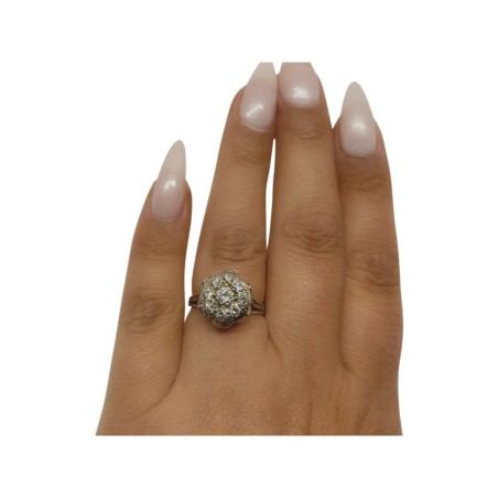 BAGUE RONDE DIAMANTS EN OR 18K