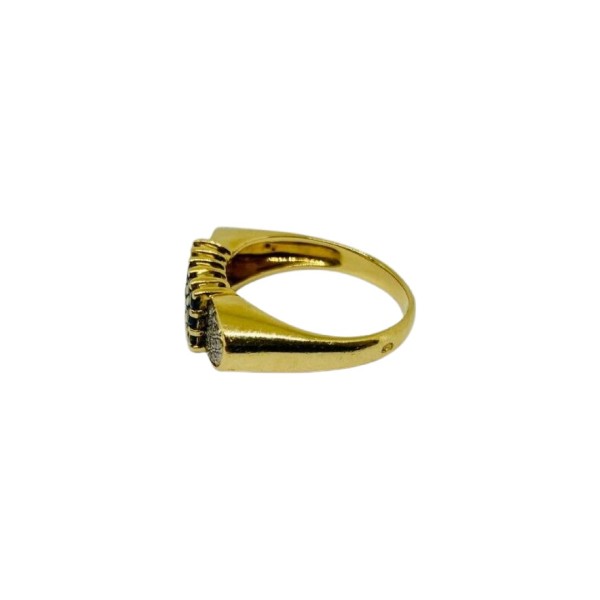 BAGUE SAPHIRS ET DIAMANTS EN OR 18K