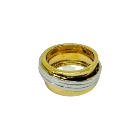 BAGUE ANNEAU PLAT DIAMANTS EN OR 18K