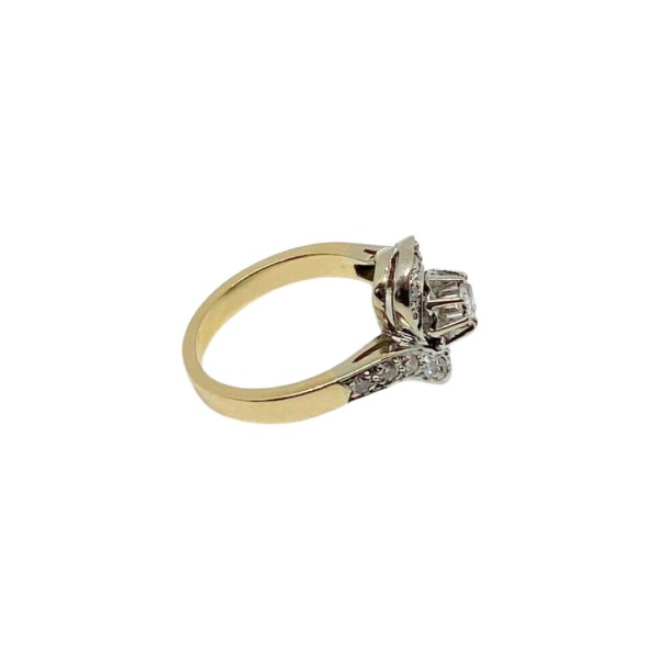 BAGUE TOURBILLON DIAMANTS EN OR 18K