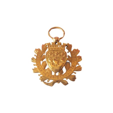 PENDENTIF ÉCUSSON GRAND PRIX CYCLISTE PARIS EN OR 18K