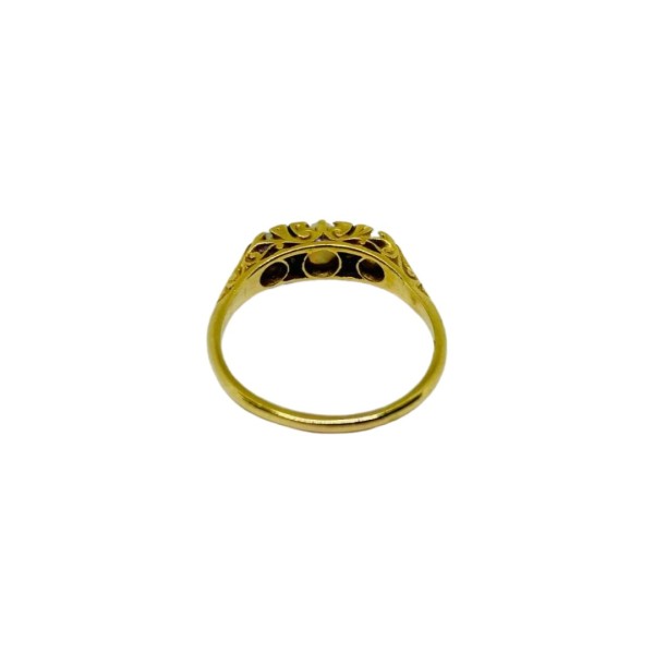 BAGUE CISELÉE OPALES ET DIAMANTS EN OR 18K