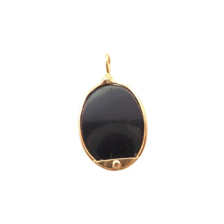 pendentif or 18 carats onyx