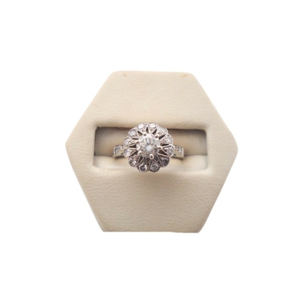 BAGUE RONDE DIAMANTS EN OR 18K