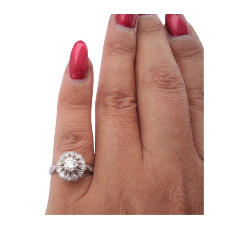 BAGUE RONDE DIAMANTS EN OR 18K