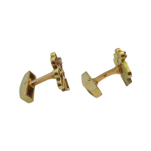 PAIRE DE BOUTONS DE MANCHETTE EN OR 18K