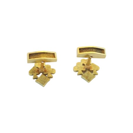 PAIRE DE BOUTONS DE MANCHETTE EN OR 18K