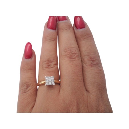 BAGUE DIAMANTS EN OR 18K