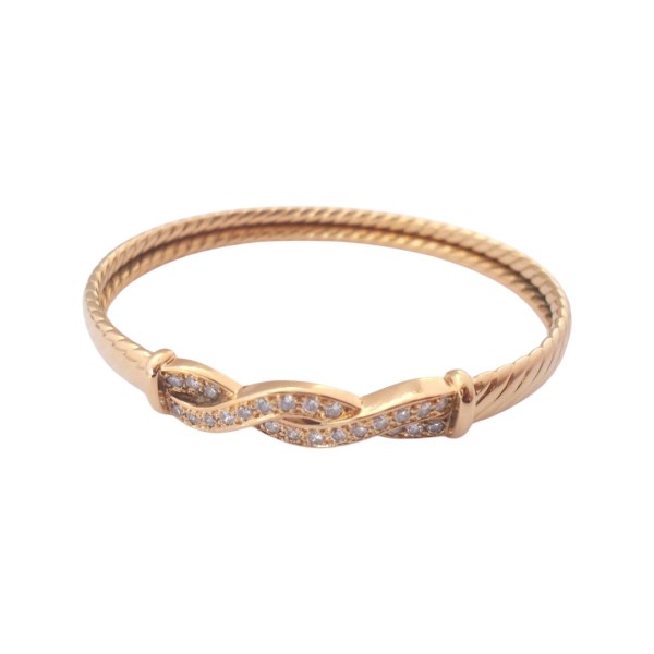 BRACELET RIGIDE DIAMANTS EN OR 18K