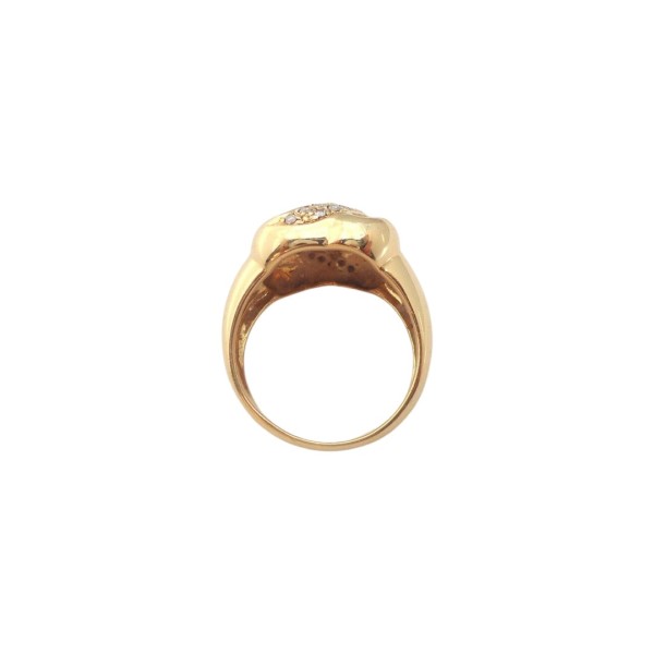 BAGUE SAPHIR ET DIAMANTS EN OR 18K