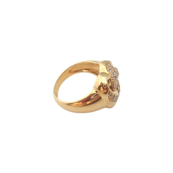 BAGUE SAPHIR ET DIAMANTS EN OR 18K