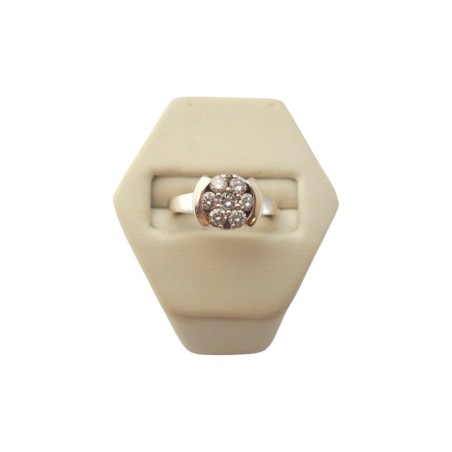 BAGUE RONDE DIAMANTS EN OR 18K