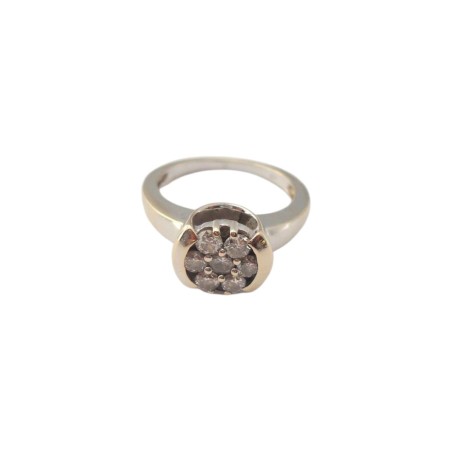 BAGUE RONDE DIAMANTS EN OR 18K