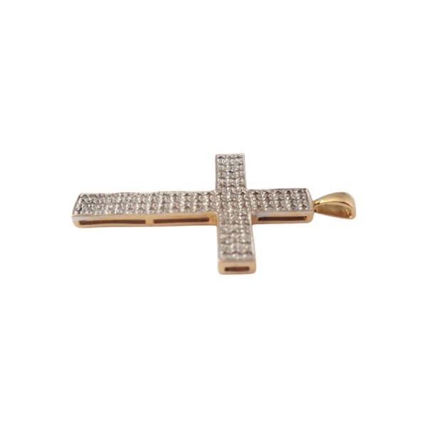 PENDENTIF CROIX DIAMANTS EN OR 18K