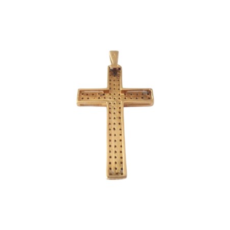 PENDENTIF CROIX DIAMANTS EN OR 18K