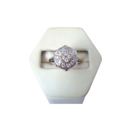 BAGUE RONDE DIAMANTS EN OR 18K