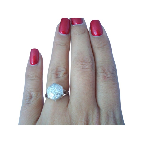 BAGUE RONDE DIAMANTS EN OR 18K