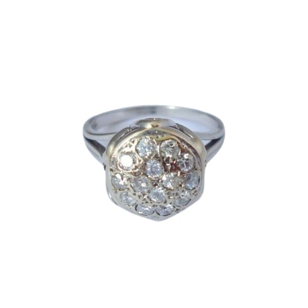 BAGUE RONDE DIAMANTS EN OR 18K