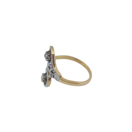 BAGUE ANCIENNE DIAMANTS EN OR 18K