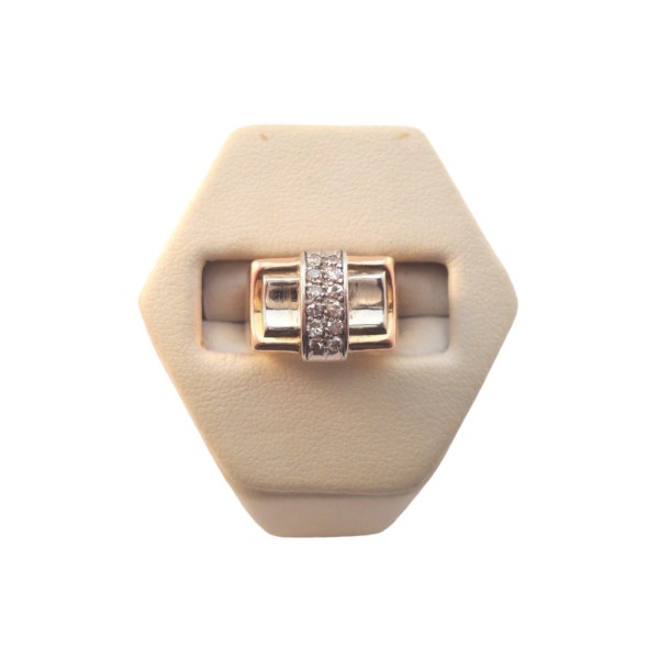 BAGUE DIAMANTS EN OR 18K ET PLATINE