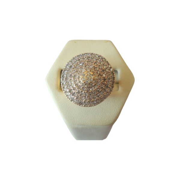 BAGUE RONDE DIAMANTS EN OR 18K