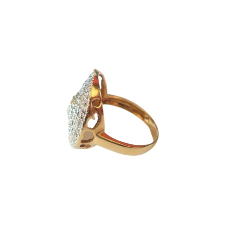 BAGUE RONDE DIAMANTS EN OR 18K