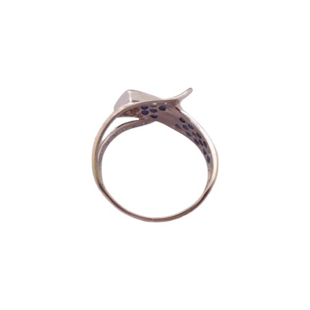 BAGUE SAPHIRS ET DIAMANTS EN OR 18K