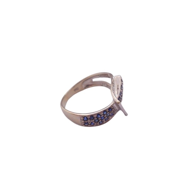 BAGUE SAPHIRS ET DIAMANTS EN OR 18K