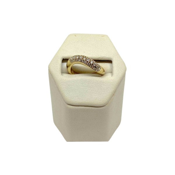 BAGUE JONC DIAMANTS EN OR 18K