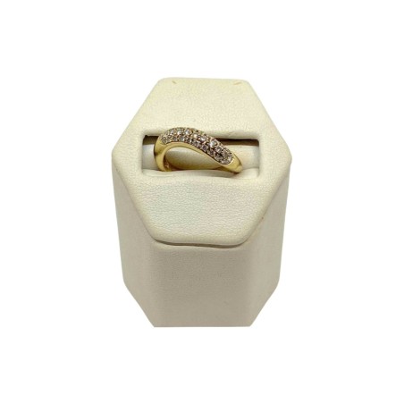 BAGUE JONC DIAMANTS EN OR 18K