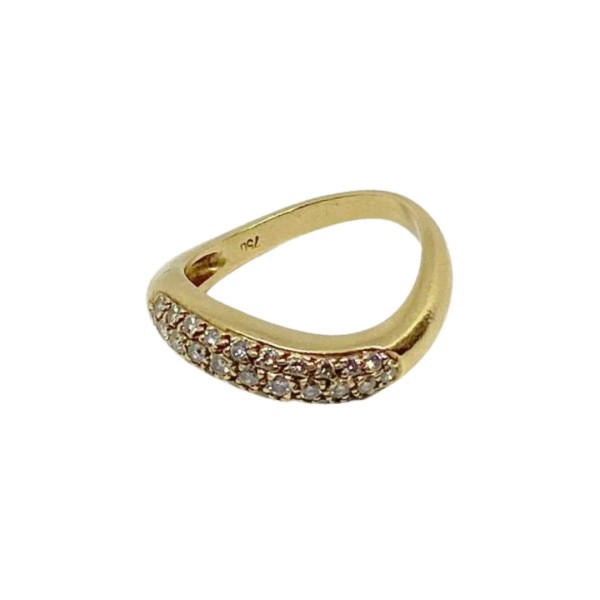 BAGUE JONC DIAMANTS EN OR 18K