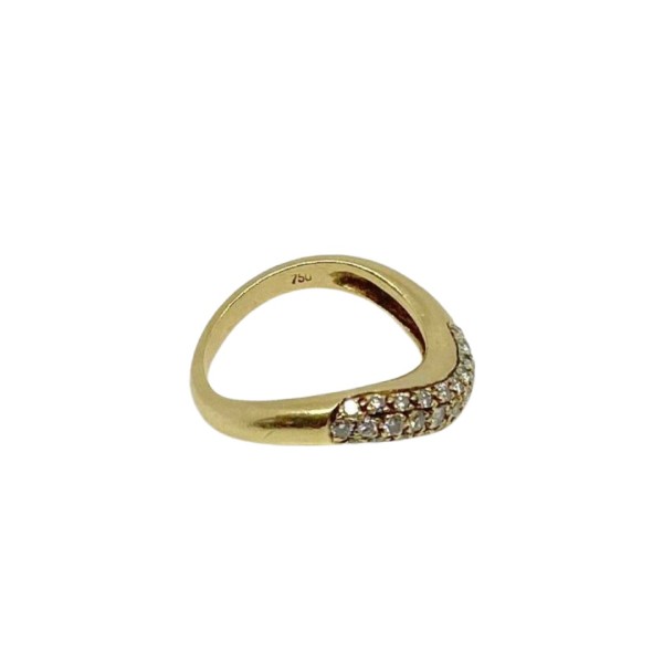 BAGUE JONC DIAMANTS EN OR 18K