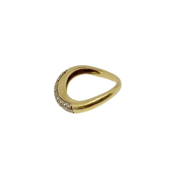 BAGUE JONC DIAMANTS EN OR 18K