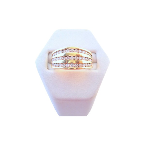 bague or 18 carats diamants jonc BijouX AGR