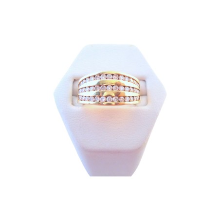 bague or 18 carats diamants jonc BijouX AGR